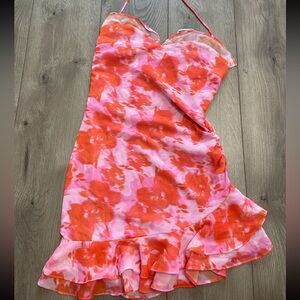 Floral mini ruffle dress